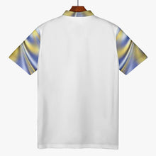 Load image into Gallery viewer, White Blue  Men Polo Shirt
