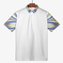 Load image into Gallery viewer, White Blue  Men Polo Shirt
