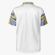 Load image into Gallery viewer, White Blue  Men Polo Shirt
