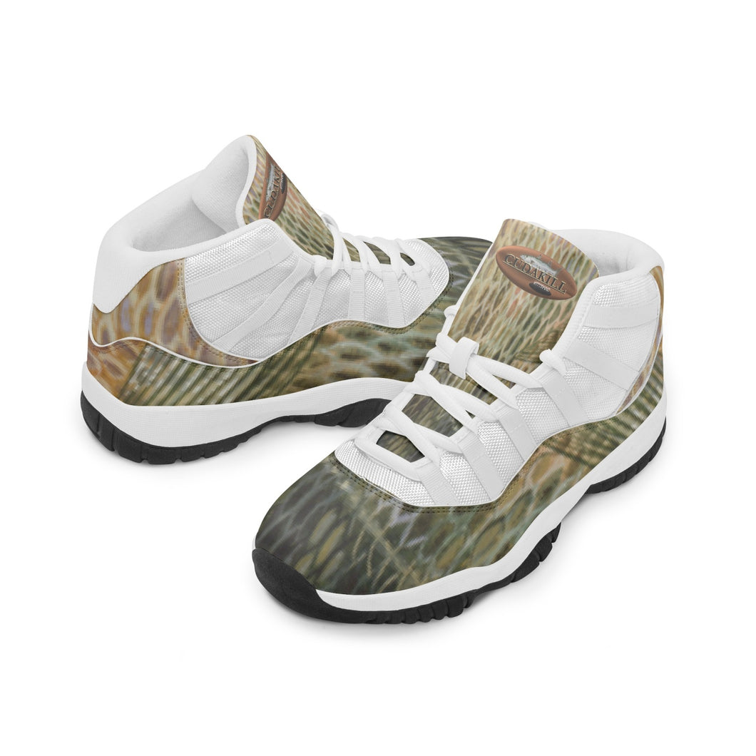 Fish Scales BG Basketball Sneakers (Stripe Customizable)